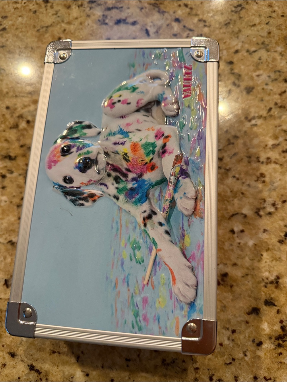 Vaultz Locking Supply Pencil Box Case "Painted Puppy" Dalmatian – No Key